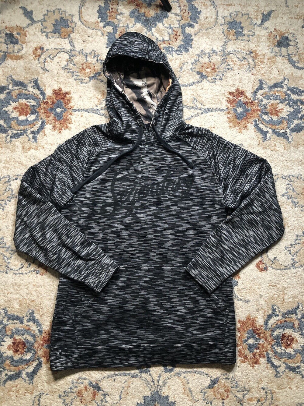 Legendary Whitetails Black Camo Deer Hunting Hoodie Medium